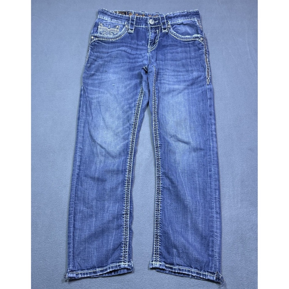 Rock Revival Jeans Mens 30x28 Moises Straight Studded Y2K Cowboy Rodeo Ranch